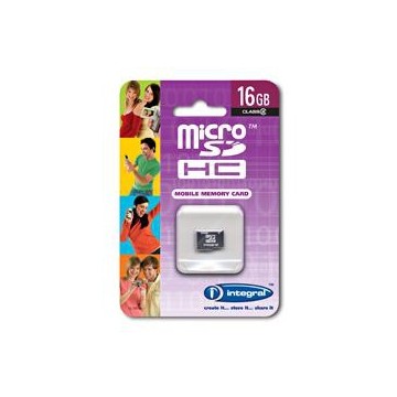 Integral INMSDH16G4NAV2 16Go MicroSDHC Class 4 mémoire flash