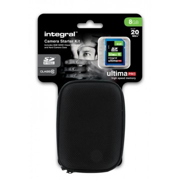 Integral INSDH8G10-20CASE-H 8Go SDHC Class 10 mémoire flash