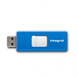 Integral Slide USB flash Drive 16GB 16Go 2.0 Bleu lecteur