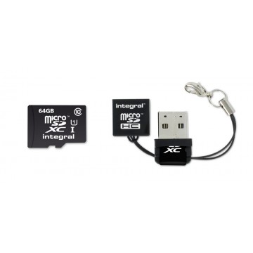 Integral INMSDX64G10-40NAUSBR USB Noir lecteur de carte mémo