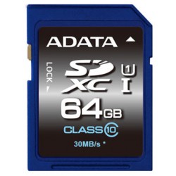 ADATA SDXC 64GB 64Go UHS Class 10 mémoire flash