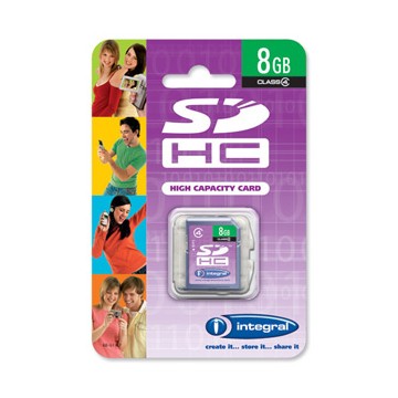 Integral 8GB SDHC Card Class 4 8Go mémoire flash