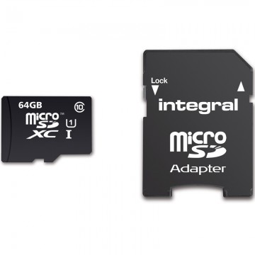 Integral 64GB MicroSDXC UltimaPro 64Go UHS-I Class 10 mémoir