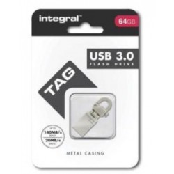 Integral USB Tag 3.0 64Go Acier inoxydable lecteur flash