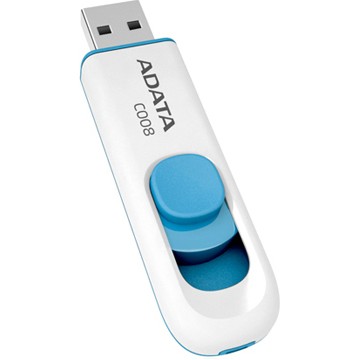 ADATA 8GB C008 8Go USB 2.0 Bleu, Blanc lecteur flash